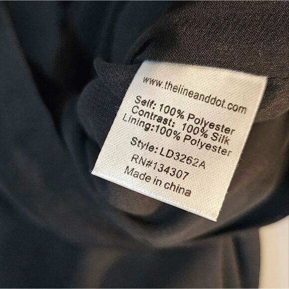 Line & Dot Sild Blend Dress Size L - Picture 6 of 6